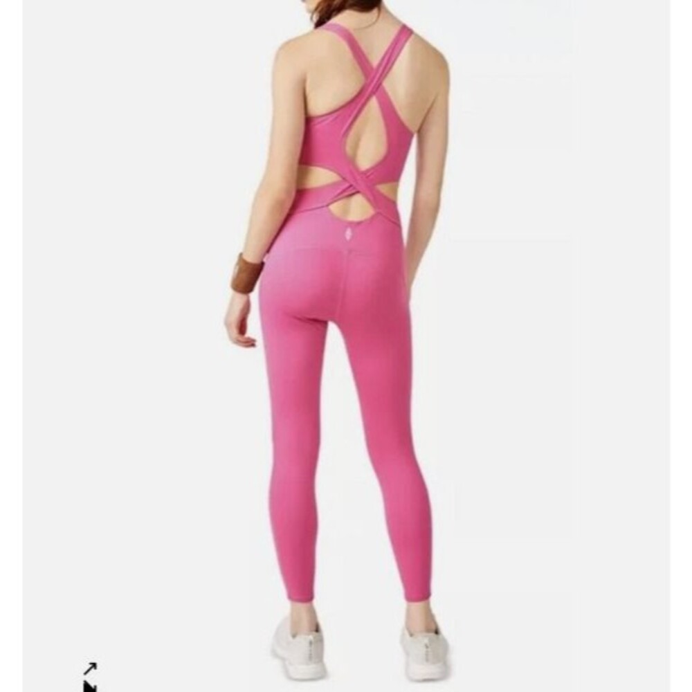 FP Movement Back It Up Cut Out Jumpsuit Pink Small